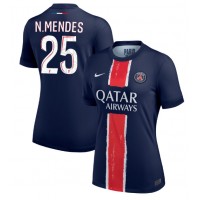 Paris Saint-Germain Nuno Mendes #25 Domáci Ženy futbalový dres 2024-25 Krátky Rukáv